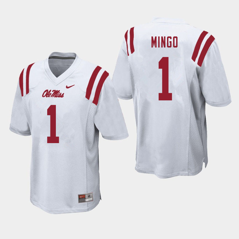 Jonathan Mingo Ole Miss Rebels NCAA Men's White #1 Stitched Limited College Football Jersey RTM6858XP